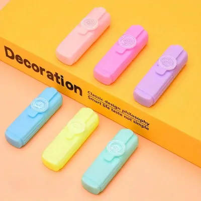 6 Pcs Candy Colored Highlighter Pens